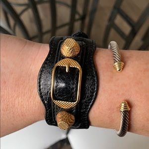Balenciaga leather wrist wrap